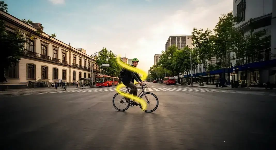 Ciclista en la ciudad