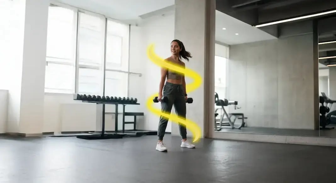 Mujer en el gimnasio