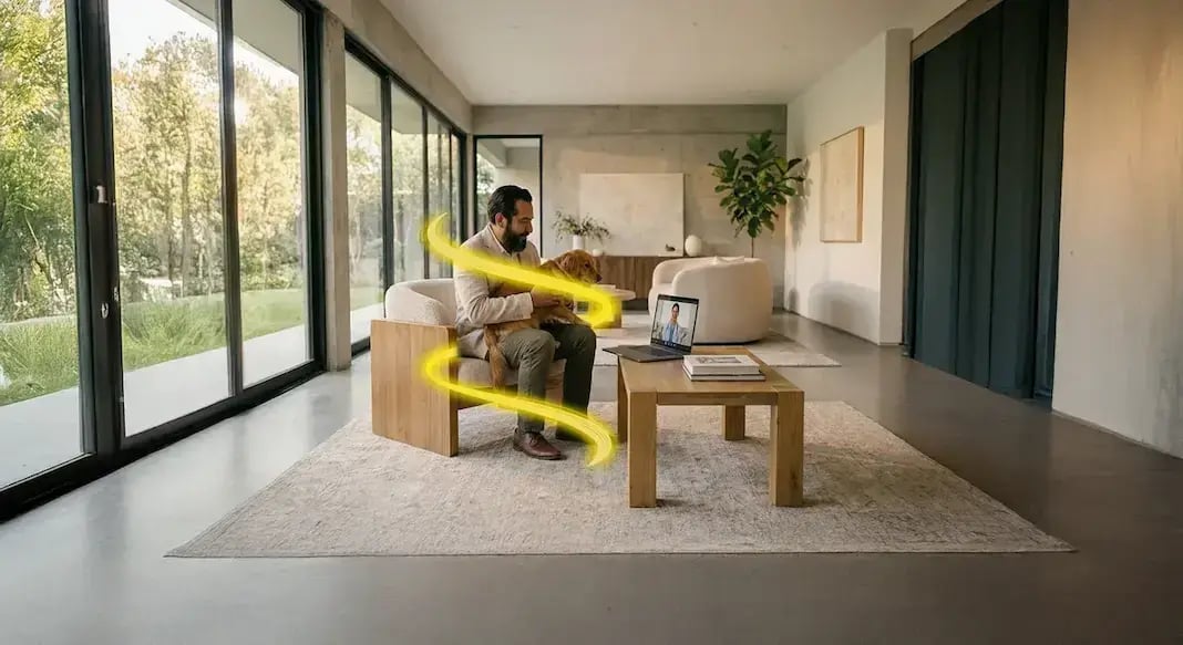 Hombre en casa